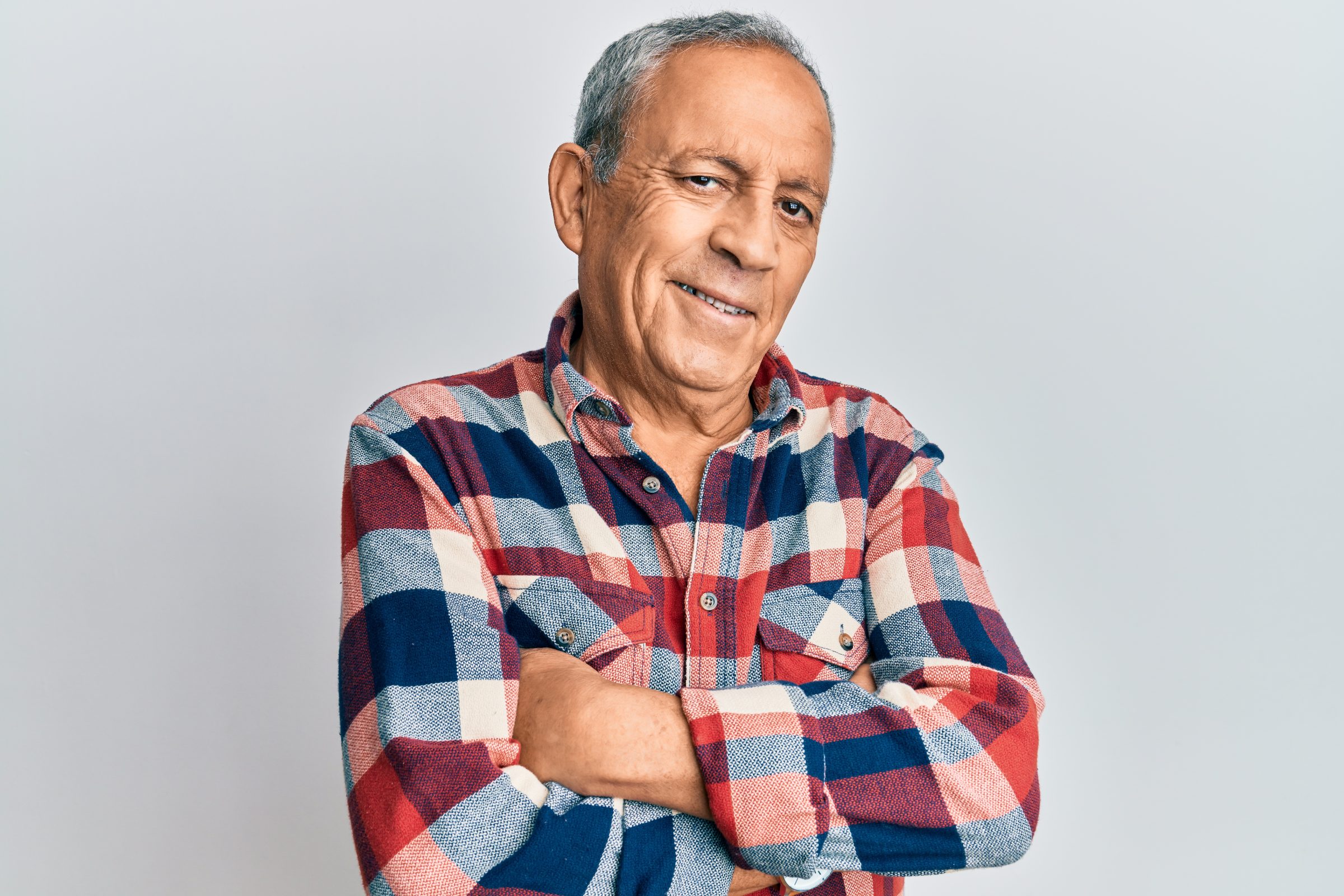 Portrait of a smiling senior veteran